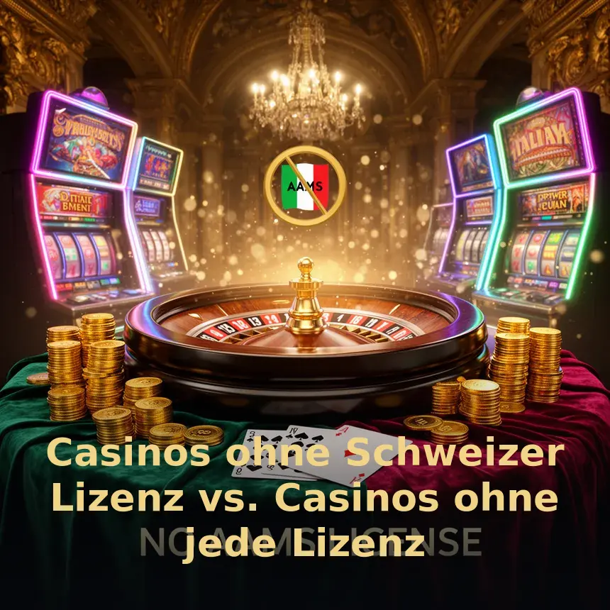 Casinos ohne Schweizer Lizenz vs. Casinos ohne jede Lizenz